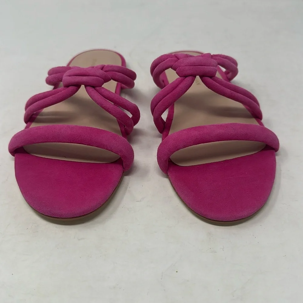 Stuart Weitzman Twist Knot Suede Pink Sandals Excellent Condition Women’s 5